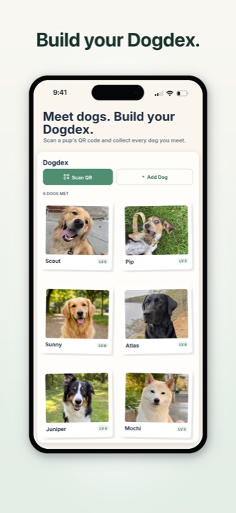 Pupnik Dogdex showing collected dogs and real dog photos